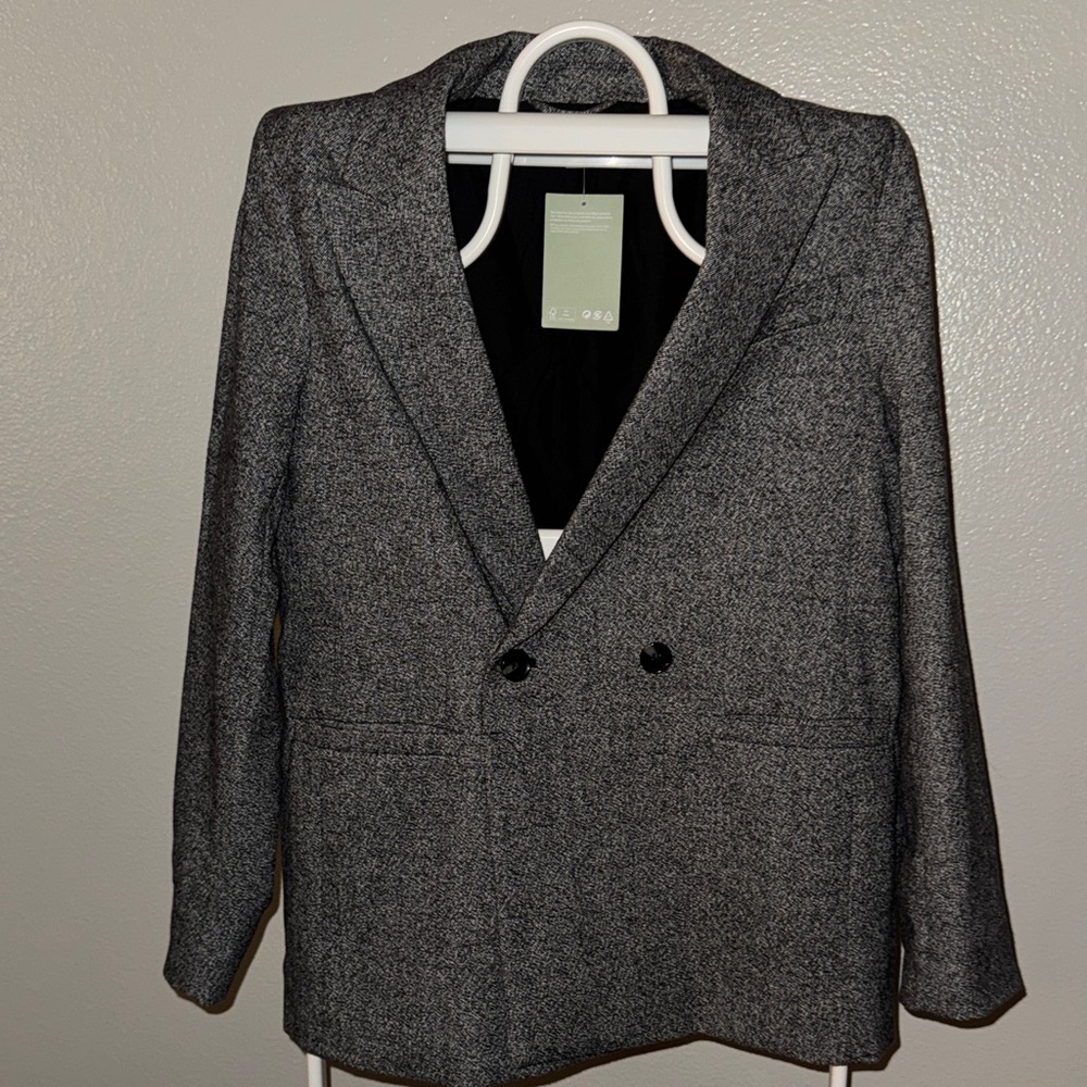 NWT H&M Women’s Gray Double-Breasted Blazer
